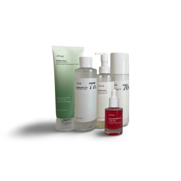 Anua Heartleaf Complete Skincare Set – Acne & Dark Spot Care Routine (5-Step)